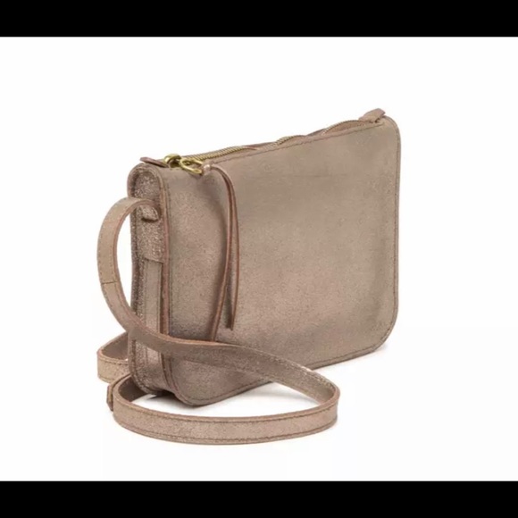 NWT Madewell simple suede metallic crossbody bag - Picture 10 of 10